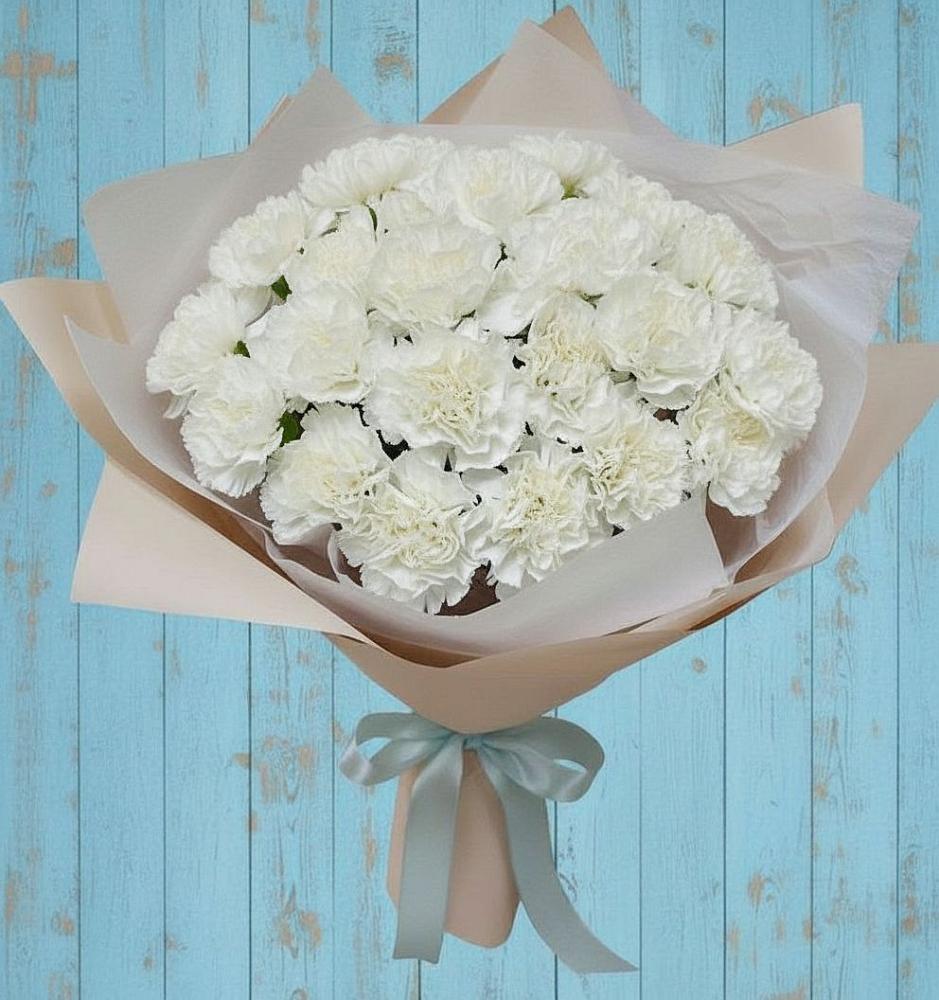 Букет цветов из: Гвоздики в Зарево