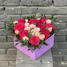 Цветочная композиция из Розы в коробке в Зарево