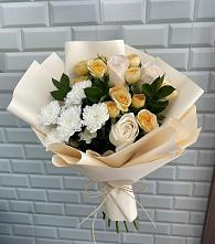 Букет цветов из:  Розы и Хризантемы #REPLACE_PRED# Зарево
