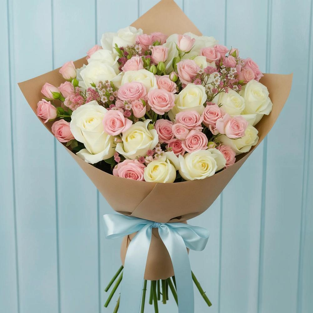 Букет цветов из: Розы в Зарево