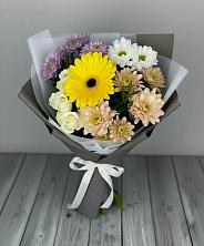 Букет цветов из:  Розы, Герберы и Хризантемы в Зарево