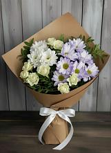 Букет цветов из:  Хризантемы и Розы в Зарево