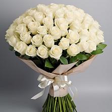 Букет 101 беля роза Белоснежка в Зарево