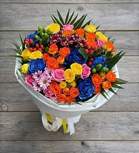 Букет цветов из:  Розы и Хризантемы #REPLACE_PRED# Зарево