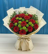 Букет цветов из:  Розы и Хризантемы в Зарево