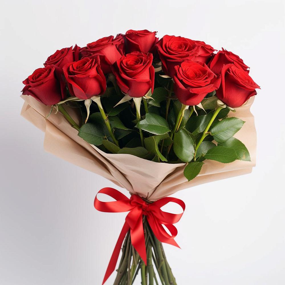 Букет 11 Красных роз Эдлесс Лав в Зарево